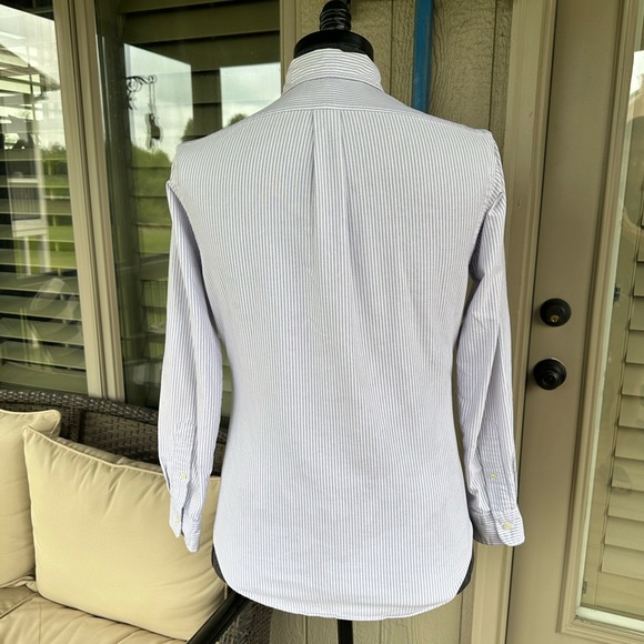 POLO Ralph Lauren Men’s Purple & White University Stripe Slim Fit OCBD - SMALL - Picture 10 of 13